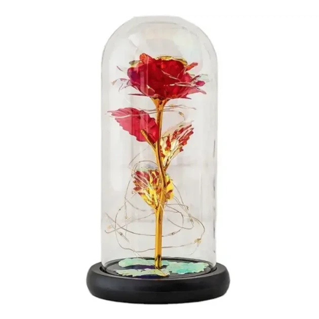 Роза в колбе LED RED GOLD - изображение 4