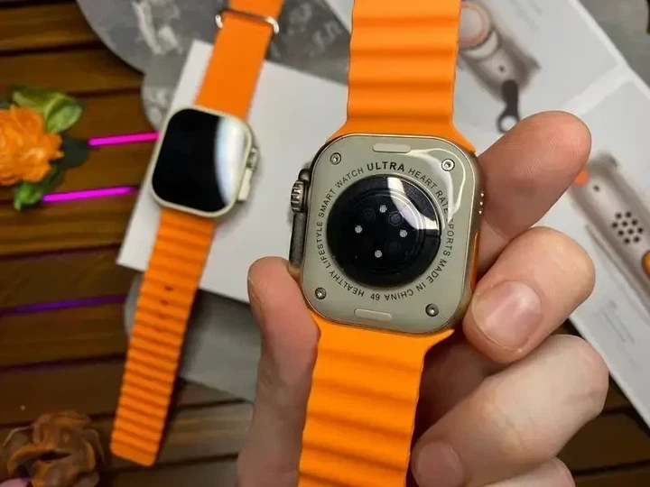 Смарт часы Оранжевые L8 Ultra Max 49 mm 1:1 Apple Watch! AMOLED.Премиум качество. Есть винты и фиксат - изображение 2