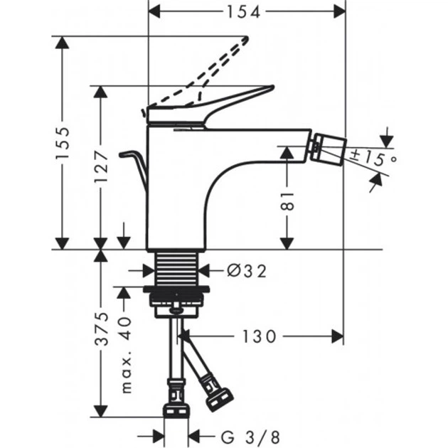 Смеситель для биде HANSGROHE VIVENIS 75200670 - изображение 2