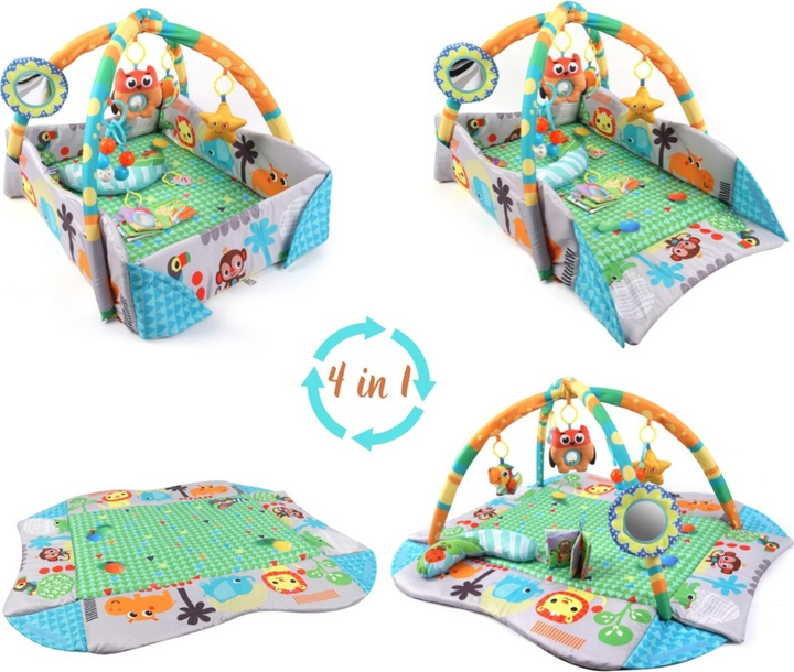 Килимок-ігровий центр Milly Mally 4 в 1 Джунглі (5901761123159) - зображення 3