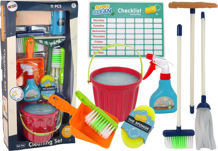 Zestaw do sprzątania LEAN Toys 11 elementów 10510 (5904665993507) - obraz 2