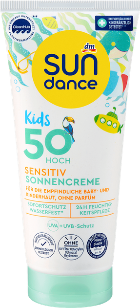 Водостійкий Сонцезахисний дитячий крем від ТМ SUN DANCE Kids Sensitive SPF 50, 100 мл - Фото 1 Водостійкий Сонцезахисний дитячий крем від ТМ SUN DANCE Kids Sensitive SPF 50, 100 мл - изображение 1