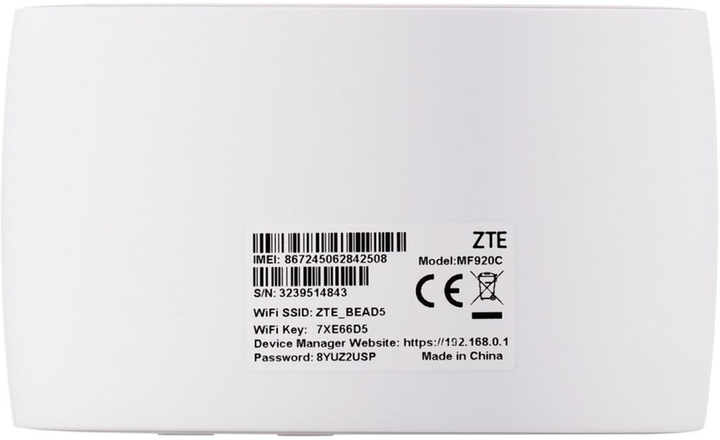 Router Wi-Fi ZTE MF920C White (6902176149863) - obraz 4