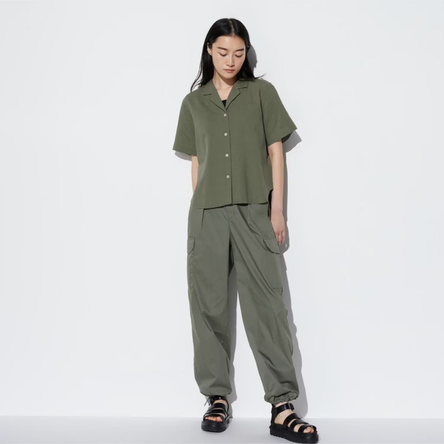 Сорочка Uniqlo розмір XS оливкова (56) (464739) - Фото 1 Сорочка Uniqlo розмір XS оливкова (56) (464739) - зображення 1