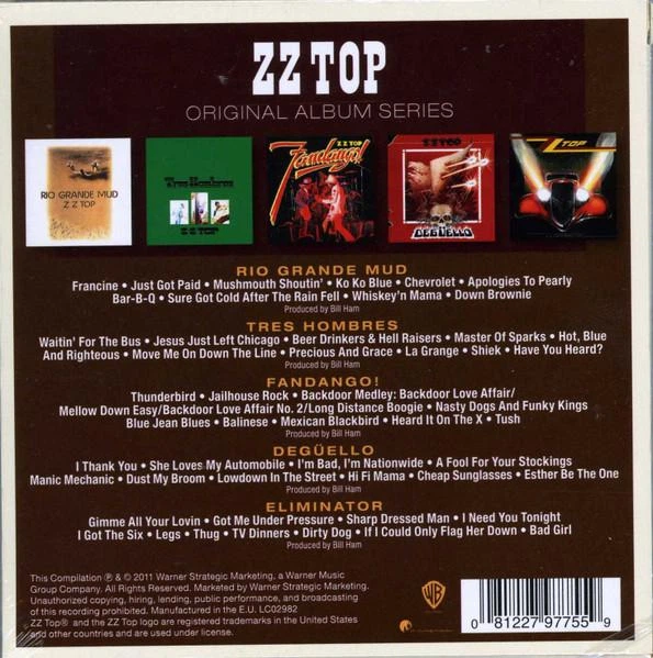 ZZ TOP – Original Album Series (Box Set, 5CD) - Фото 2 ZZ TOP – Original Album Series (Box Set, 5CD) - зображення 2