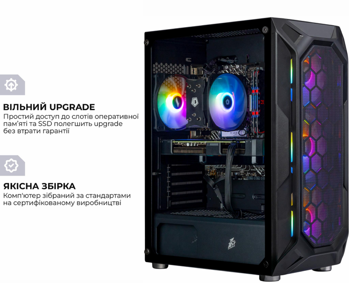 Комп'ютер 1stPlayer Ryzen 7 5700X / RTX 5060 8GB / 32GB DDR4