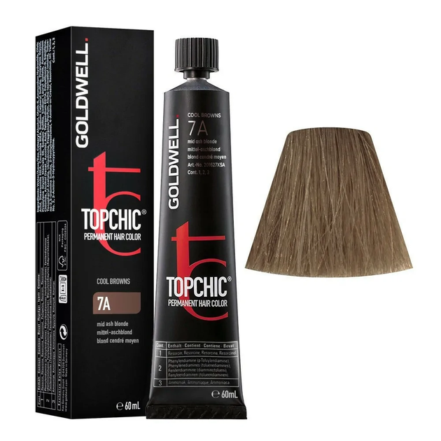 Farba do włosów Goldwell Topchic trwała 7A 60 ml (4021609000853) - obraz 1