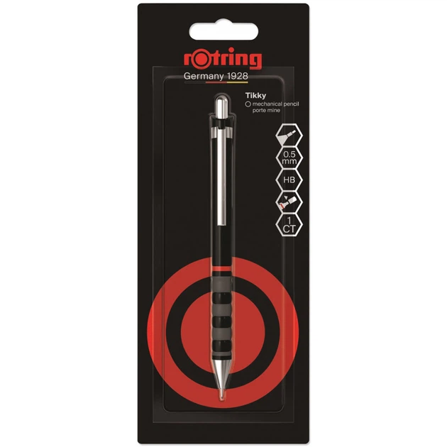 Механический карандаш Rotring TIKKY Black (ISO) PCL 0,5 блистер R2221236 - Фото 1 Механический карандаш Rotring TIKKY Black (ISO) PCL 0,5 блистер R2221236 - изображение 1