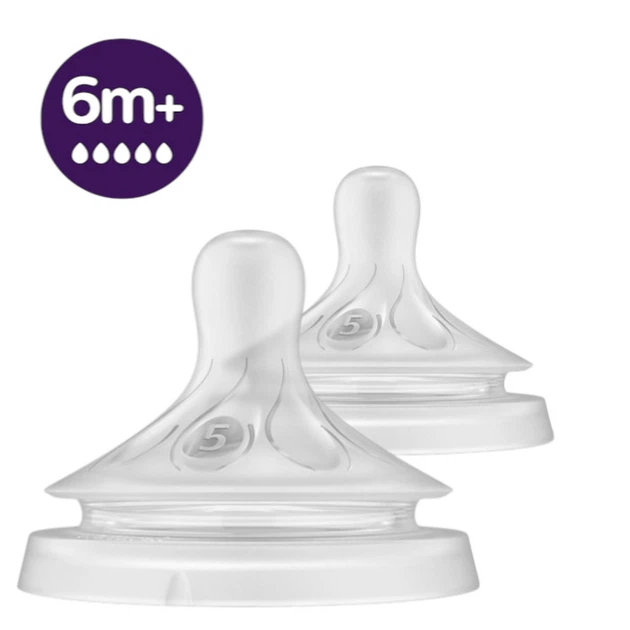 Smoczek do butelki Philips AVENT Natural Response Flow 5 6m+ 2 szt SCY965/02 (8710103985150) - obraz 2