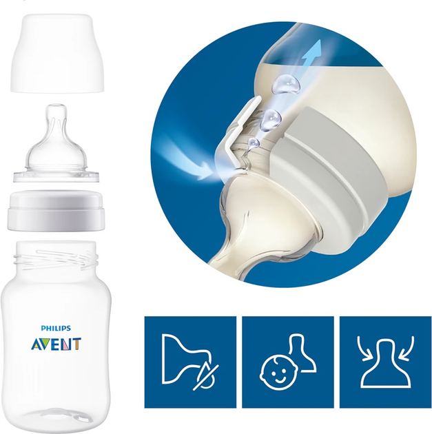 Smoczek do butelki Philips AVENT Anti-colic Flow 3 3m+ 2 szt SCY763/02 (8710103996774) - obraz 4