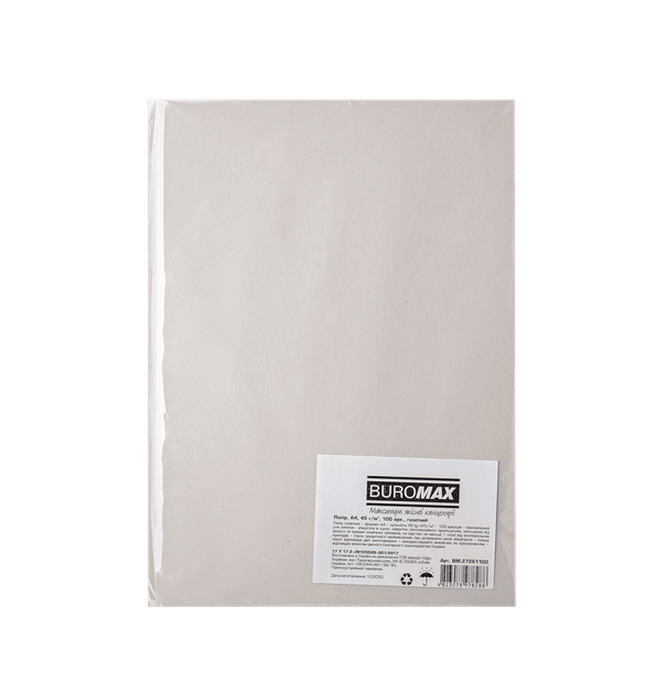 Бумага газетка Buromax, А4, 100 листов, 45 г/м2 (BM.27261100) - Фото 3 Бумага газетка Buromax, А4, 100 листов, 45 г/м2 (BM.27261100) - изображение 3
