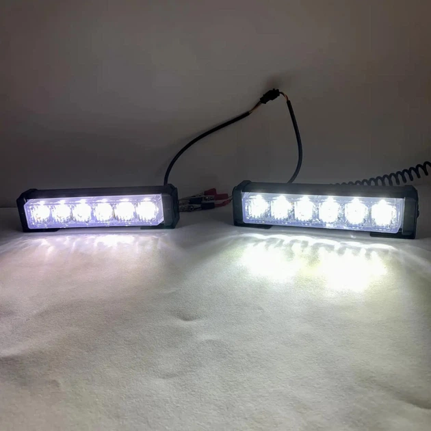 LED фара додаткового світла 18Вт×2, CREE, стробоскоп 14 режимів, пульт ДК, білий/червоний/синій - зображення 2