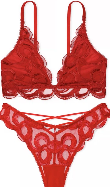 Комплект Victoria’s Secret Червоний М - Фото 3 Комплект Victoria’s Secret Червоний М - зображення 3