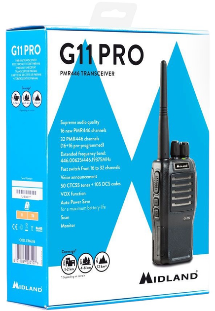 Рація Midland G11 Pro (8011869203107) - зображення 5