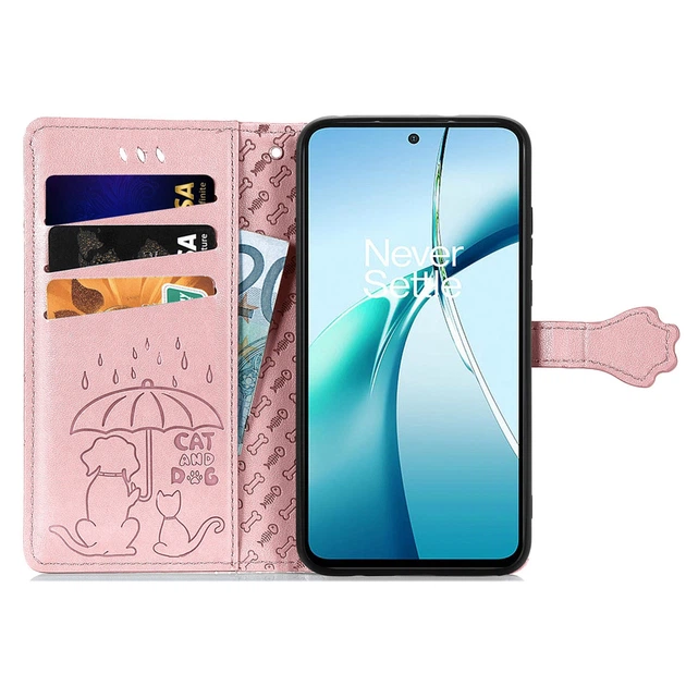 Чохол Embossed Cat and Dog для Infinix GT 20 Pro / X6871 книжка шкіра PU з візитницею рожеве золото - зображення 2