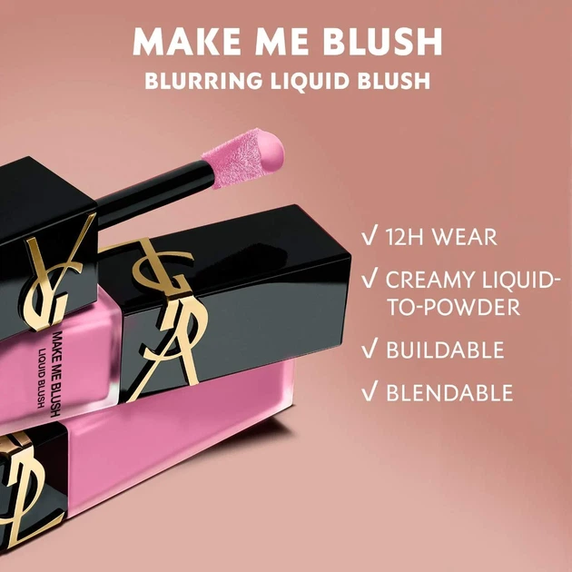 Кремовые матовие румяна Yves Saint Laurent Make Me Blush 12H Blurring Liquid Blush 74 15 мл - Фото 4 Кремовые матовие румяна Yves Saint Laurent Make Me Blush 12H Blurring Liquid Blush 74 15 мл - изображение 4