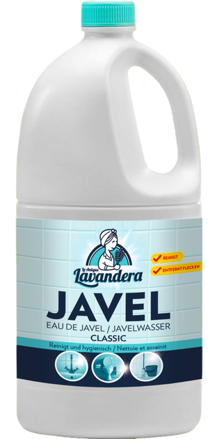 Універсальний дезінфектор Lavandera Javel Classic для миття різних поверхонь, 2 л - Фото 1 Універсальний дезінфектор Lavandera Javel Classic для миття різних поверхонь, 2 л - зображення 1