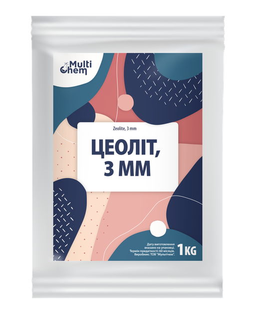 Цеоліт Zeolite 3 мм 1 кг - Фото 1 Цеоліт Zeolite 3 мм 1 кг - зображення 1