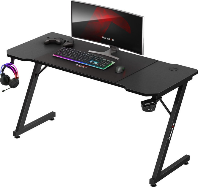 Biurko gamingowe Huzaro Hero 3.3 Black - obraz 2