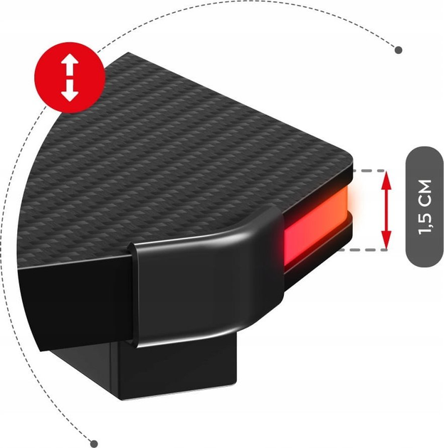Biurko gamingowe Huzaro Hero 4.8 RGB Black - obraz 9