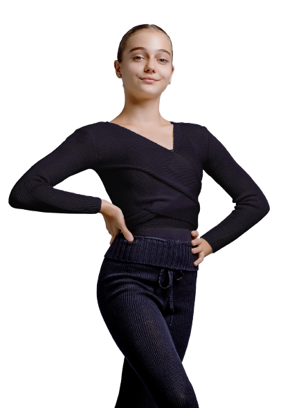 Кофта разогревательная ALLA 30% шерсть 70% акрил black size M - Фото 2 Кофта разогревательная ALLA 30% шерсть 70% акрил black size M - изображение 2