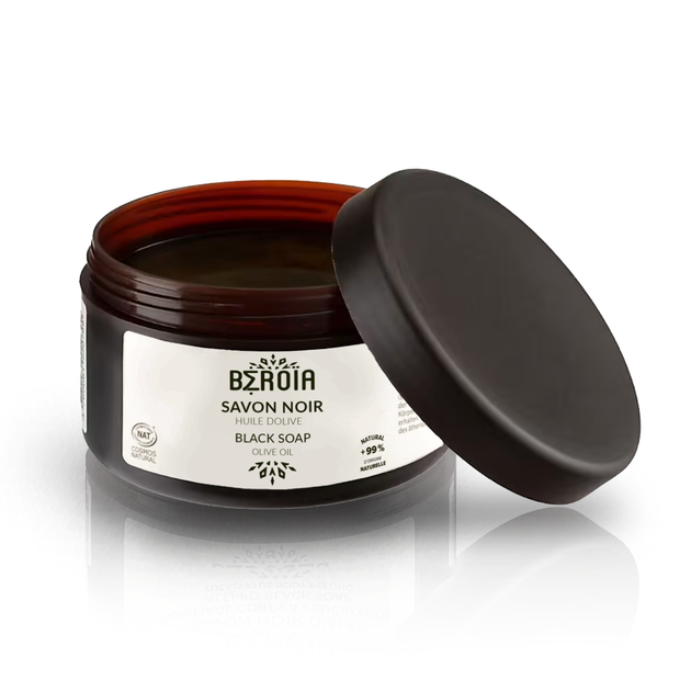 Чорне алеппське мило Beroïa COSMOS NATURAL Olive oil 180 gr. (C-SAV54BE) - зображення 3