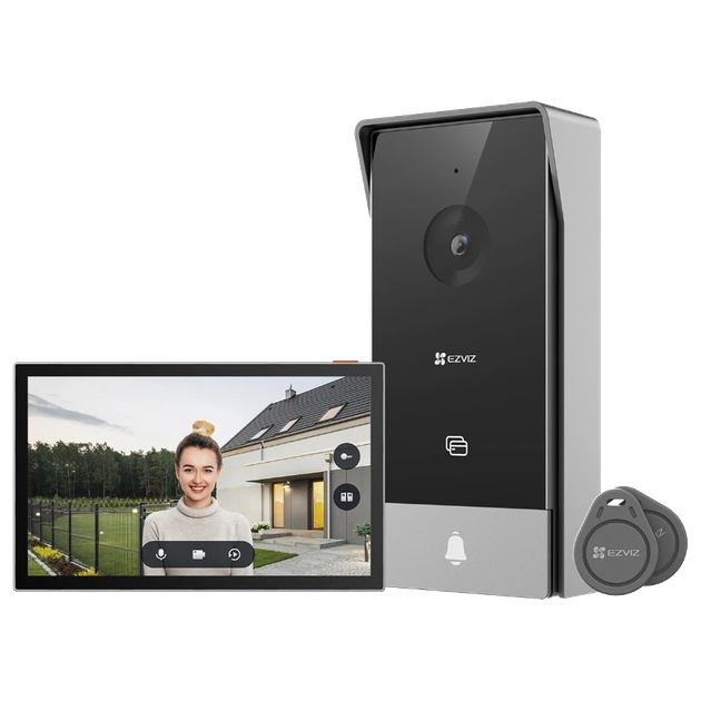 Комплект видеодомофона Ezviz CS-HP5 (2MP), MicroSD, Full HD 2МП, Серый - Фото 1 Комплект видеодомофона Ezviz CS-HP5 (2MP), MicroSD, Full HD 2МП, Серый - изображение 1