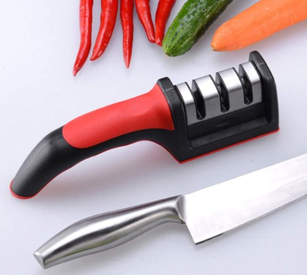 Точилка для кухонных ножей 3-ступенчатая с ручкой Knife Sharpener Tool - Фото 8 Точилка для кухонных ножей 3-ступенчатая с ручкой Knife Sharpener Tool - изображение 8