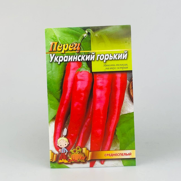 Семена Перец горький Украинский среднеспелый 1 г большой пакет - Фото 2 Семена Перец горький Украинский среднеспелый 1 г большой пакет - изображение 2