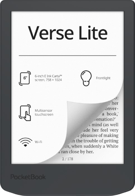Czytnik e-booków PocketBook 619 Verse Lite Midnight Grey (PB619-T-WW-B) - obraz 2