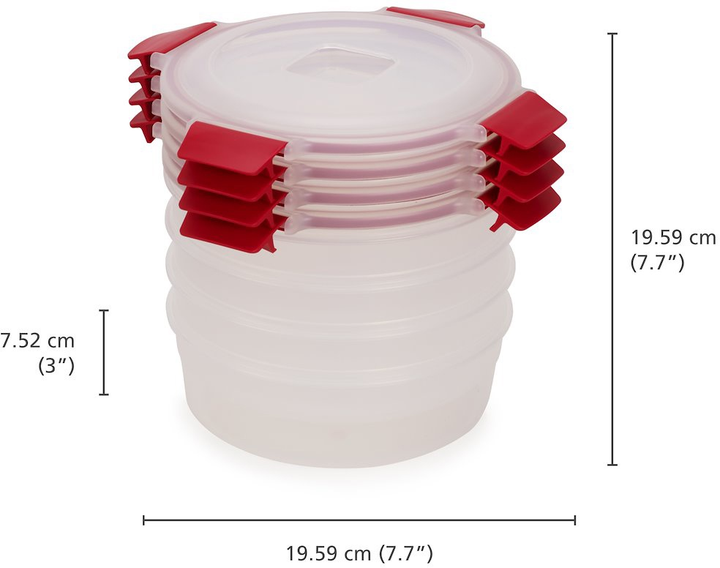Zestaw pojemnikow Joseph Joseph Nest Lock okrągłych 1 l 4 szt (ZES5028420013108) - obraz 8
