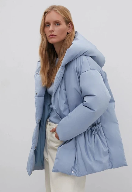 Удлиненный женский пуховик oversize Finn Flare FWB11024-124 голубой XL/2XL - изображение 3
