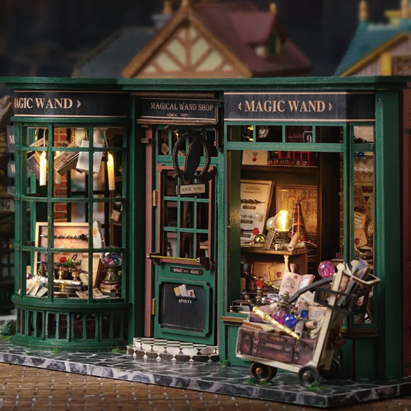 3D Румбокс “Гарри Поттер” Магазин магии DIY Dollhouse + Пылезащитный купол - изображение 4