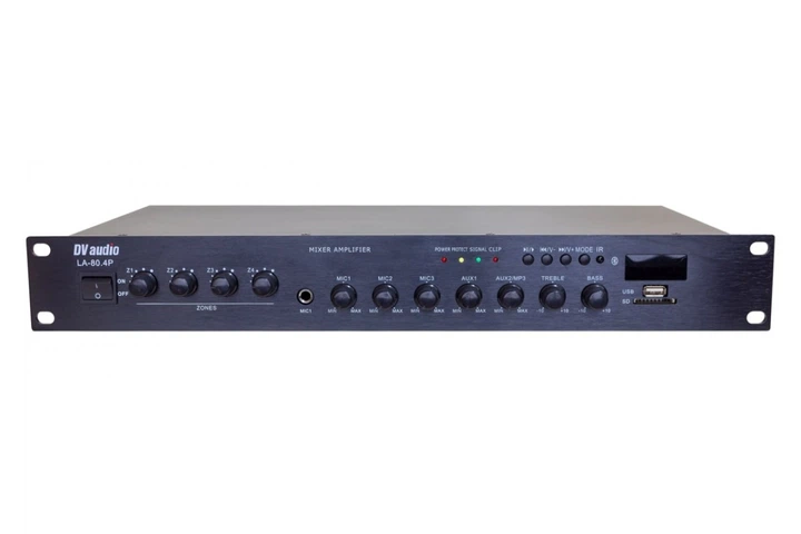 Трансляційний мікшер-підсилювач із USB DV audio LA-80.4P - Фото 1 Трансляційний мікшер-підсилювач із USB DV audio LA-80.4P - изображение 1