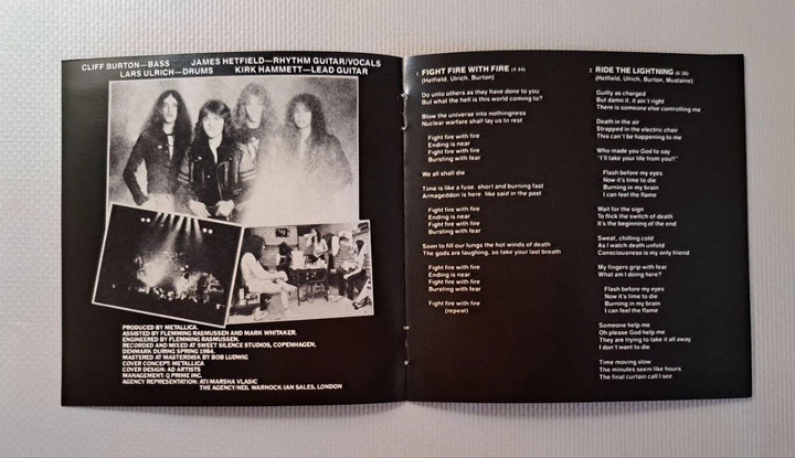 Metallica – Ride The Lightning (1989) Audio CD (импорт, буклет