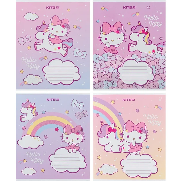 Зошит шкільний 12 аркушів коса лінія Kite Hello Kitty HK24-235-1 - зображення 5