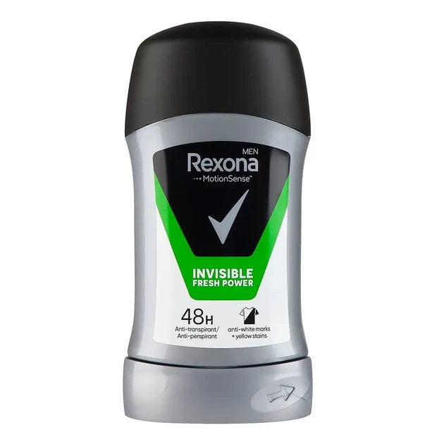 Антиперспірант-стік Rexona Invisible Fresh Power чоловічий 50мл - Фото 1 Антиперспірант-стік Rexona Invisible Fresh Power чоловічий 50мл - зображення 1