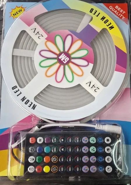 Гнучка світлодіодна неонова стрічка NEON RGB 5м 24В 9462 - Фото 9 Гнучка світлодіодна неонова стрічка NEON RGB 5м 24В 9462 - зображення 9