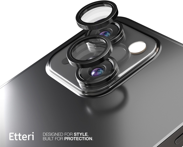 Szkło hartowane Etteri Camera Lens Protector do Apple iPhone 13 / 13 Mini Black (5907504523675) - obraz 2