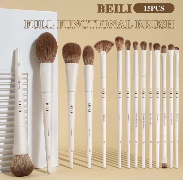 Набор кистей Beili 15шт+тубус - Фото 2 Набор кистей Beili 15шт+тубус - изображение 2