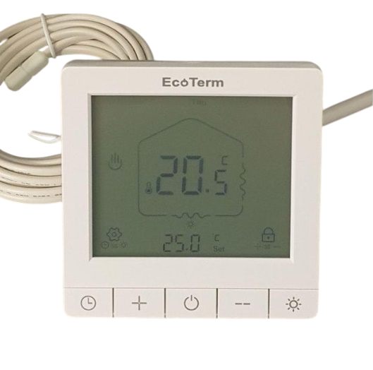 Терморегулятор Ecoterm NEW Электронный программируемый с 2 датчиками температуры пола и воздуха - изображение 3