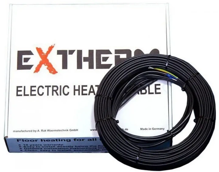 Нагревательный кабель Extherm ETT-ECO-30 840 Вт; 28 п.м. двожильный экранованный для теплого пола и защиты трубопроводов для открытых и внутренних помещений - изображение 2