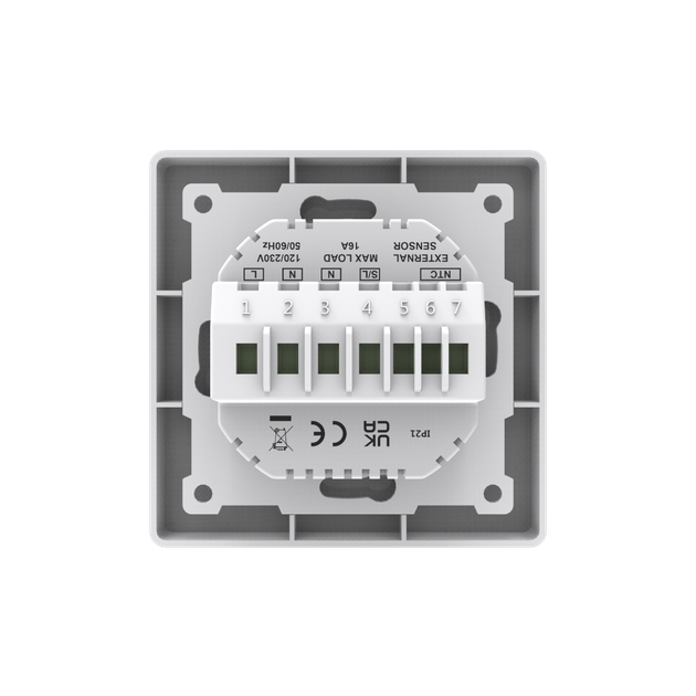 Программируемый терморегулятор In-Therm PWT 029 Wi-Fi белый матовый с выносным датчиком температуры для электрического теплого пола и систем отопления, ручной и автоматический режимы, защита от детей. - изображение 6