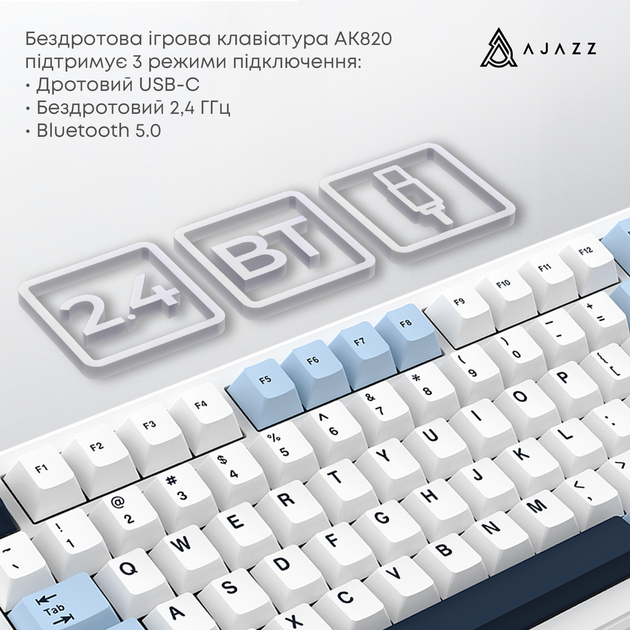 Клавиатура механическая беспроводная Ajazz AK820 MAX PLUS Daydream