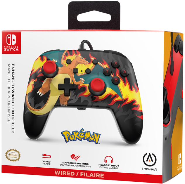 Kontroler PowerA Enhanced Wired Controller - Charizard Firestorm (0617885090318) - obraz 7