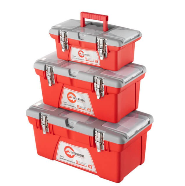 Комплект ящиков Intertool 13" 16" 18" (3 шт.) BX-0503 (BX-0503) красные - Фото 3 Комплект ящиков Intertool 13" 16" 18" (3 шт.) BX-0503 (BX-0503) красные - изображение 3