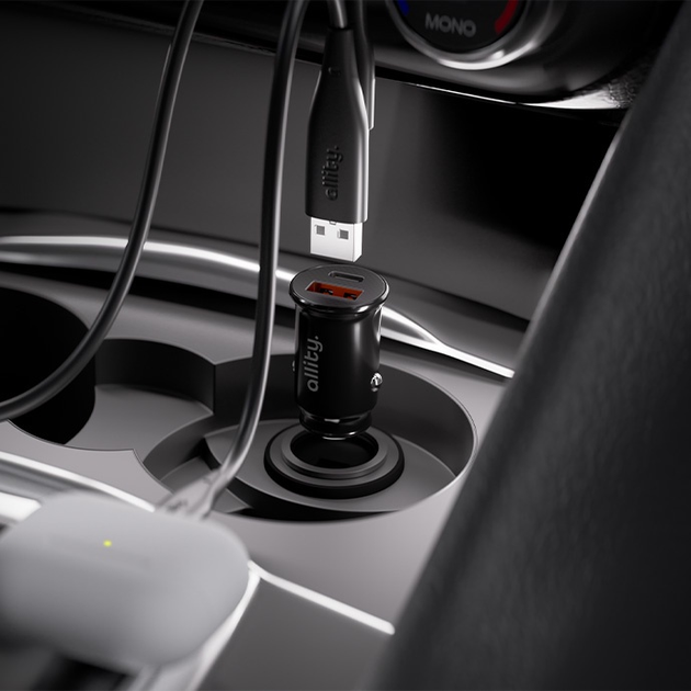Ładowarka samochodowa Allity ACC-100-30WAC USB Type-A + USB Type-C 30 W Black (5906667550412) - obraz 6