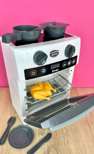 Игрушечная Плита с Духовкой для Детей со Звуком и Светом Кухня с Аксессуарами - Фото 5 Игрушечная Плита с Духовкой для Детей со Звуком и Светом Кухня с Аксессуарами - изображение 5