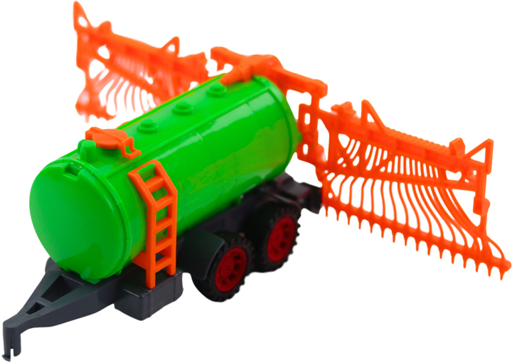 Zestaw zabawek LEAN Toys Traktor rolniczy z cysterną i zgrabiarką 24792 (5905991058427) - obraz 5