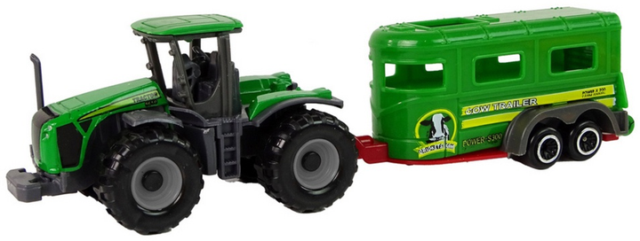 Zabawka LEAN Toys Traktor z przyczepą Zielony 14825 (5905515352901) - obraz 3